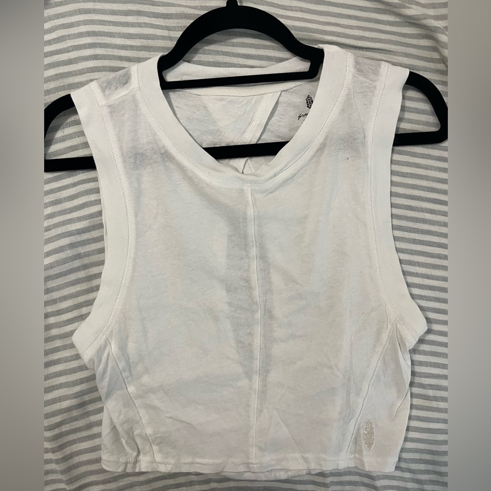 free people white tank size M